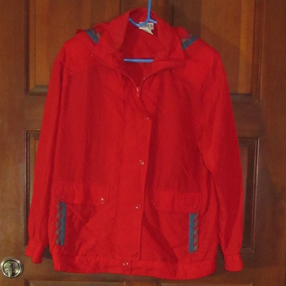 Red Hooded Koret Jacket Small - image 1